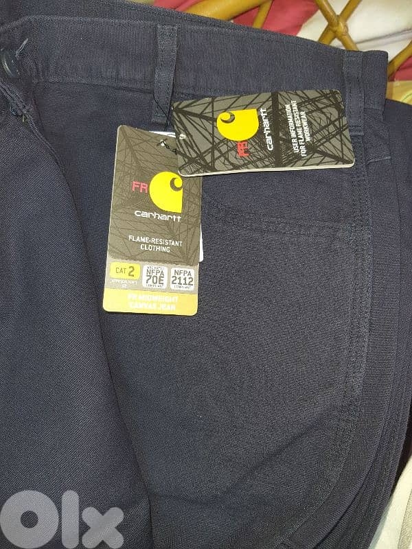 CARHARTT BLUE PANT SIZE W42 L36 Flame resistant 3