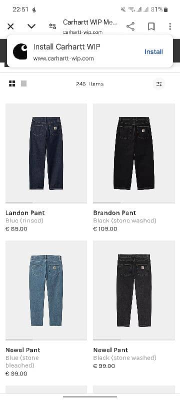 CARHARTT BLUE PANT SIZE W42 L36 Flame resistant 6