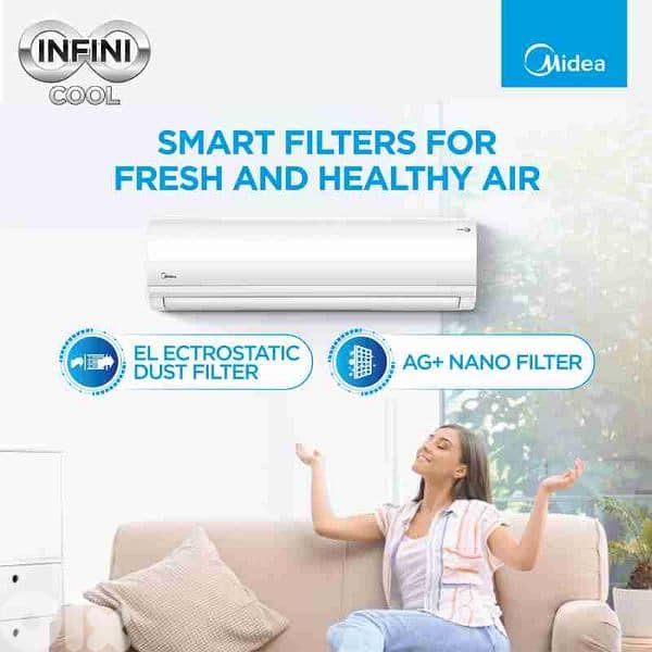 Midea air conditioner inverter  3 meter copper  Company warranty 0