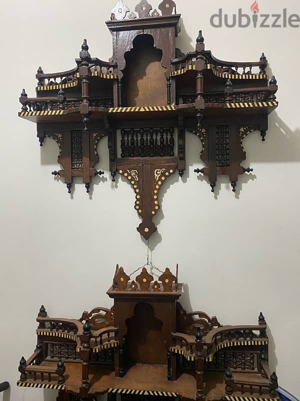 pair of Damascus early century wall shelves 5