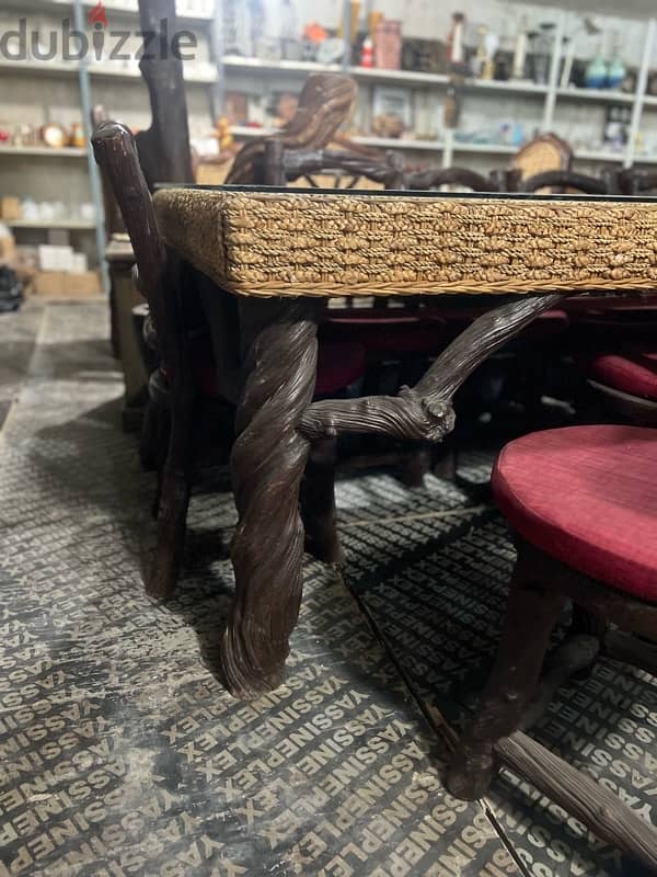 dining table 10 chairs solid wood 6