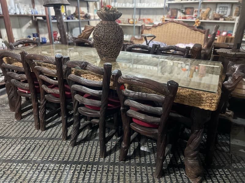 dining table 10 chairs solid wood 16