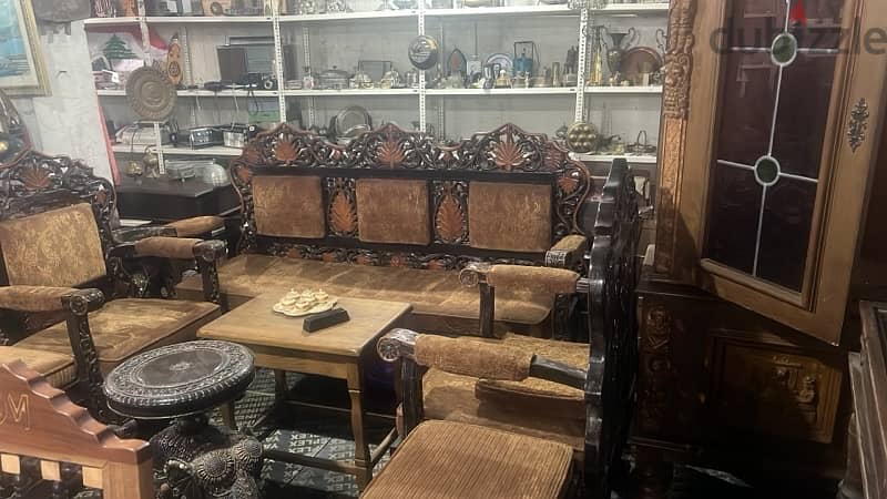solid wood engraved indian salon 0