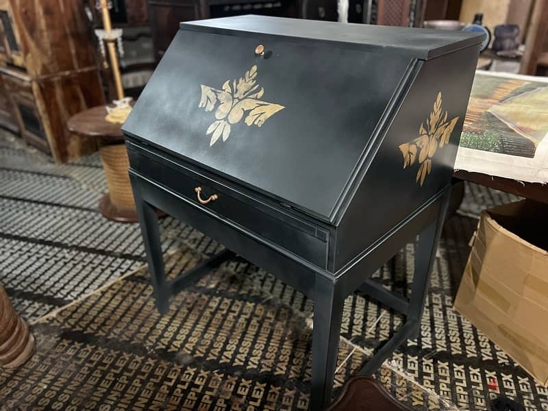 vintage secretaire solid wood 0