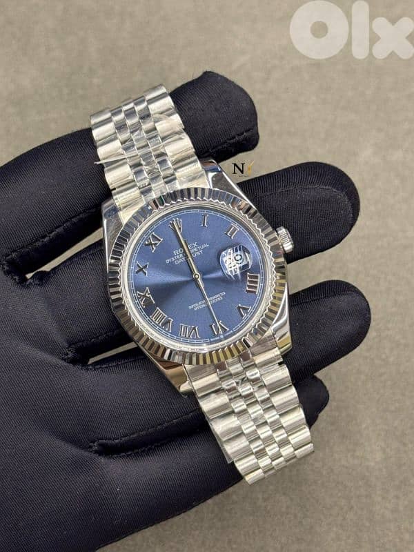Rolex Datejust Azzurro Blue Roman 0