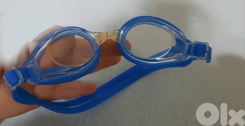 Swimming Goggles. Blue. Customized that can fit any prescription. 3