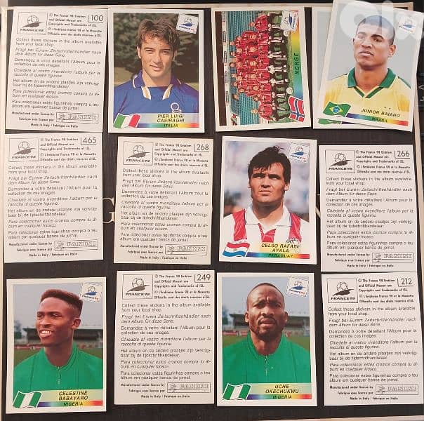 13 Panini Stickers Original France 98 1