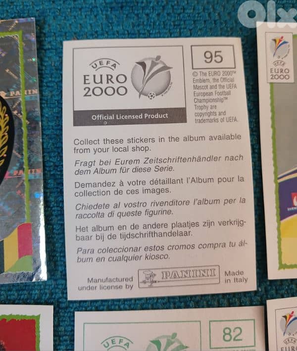 30 Panini Original Stickers Euro 2000 6