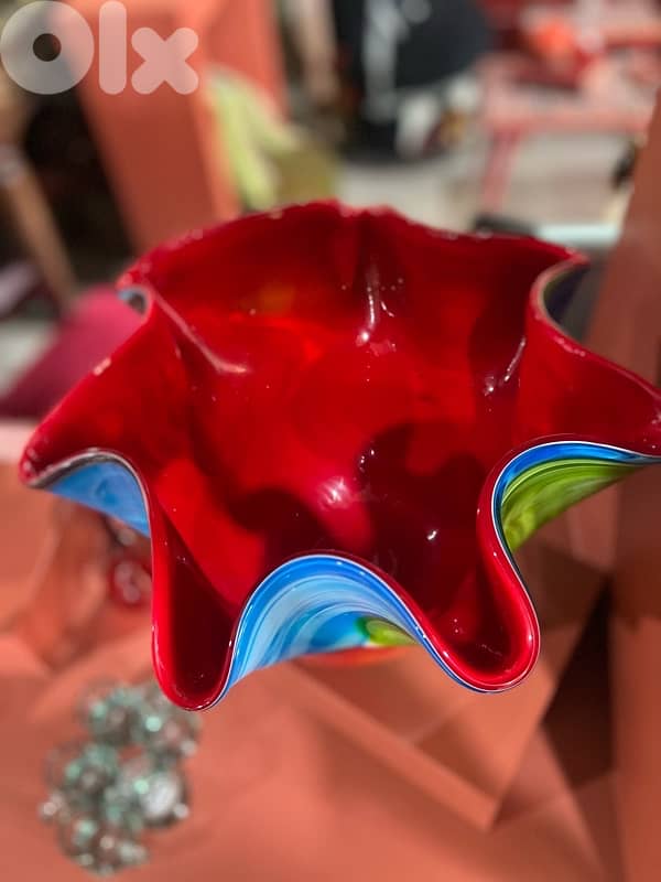 murano italian glassbowl antique style 2