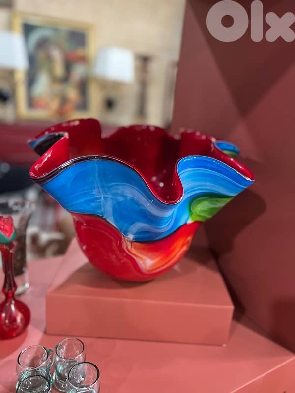 murano italian glassbowl antique style 3