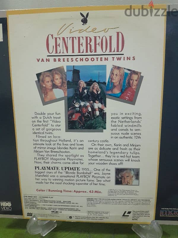 RARE centerfold Laserdisc dutch twins 1989 mirjam&karin JANE MANSFIELD 1