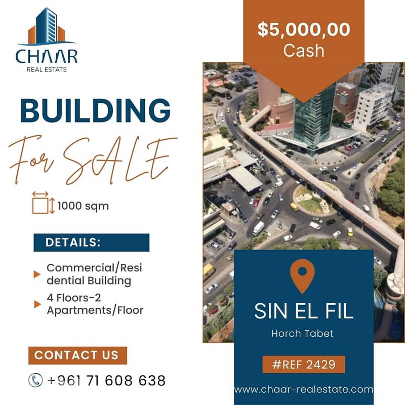#R2429 - Building For Sale in Sin El Fil - Horch Tabet. 0