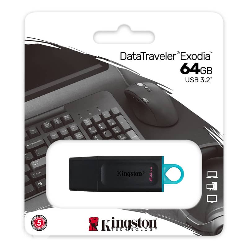 Kingston DataTraveler Exodia 64GB - 128GB - 256GB USB 3.2 Flash Drive 5