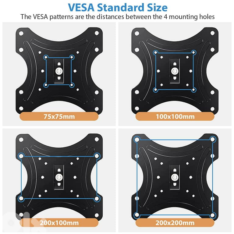 TV Wall Mount for 13" to 43" TVs Extended Arm Tilt & Swivel TV Bracket 4