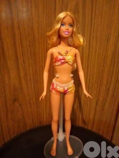 Barbie BEACH PARTY Mattel Great doll2008 Bend legs Flat feet+Swim wear