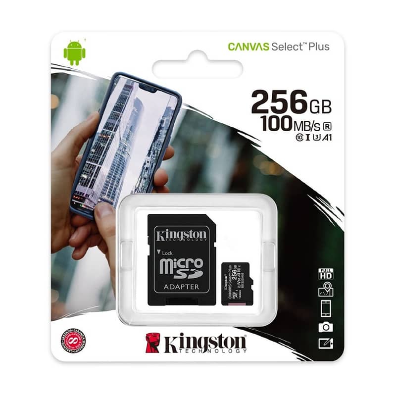 Kingston Micro SD Card 64GB - 128GB - 256GB - 512GB 100Mbps Class 10 6
