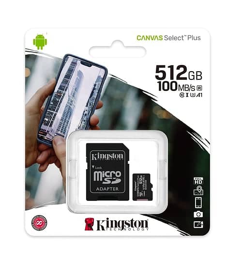 Kingston Micro SD Card 64GB - 128GB - 256GB - 512GB 100Mbps Class 10 7