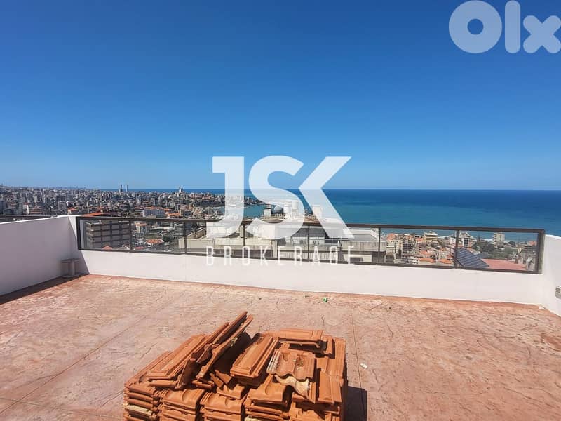 L17720 - Roof With Amazing Sea View For Sale in Haret Sakher 0