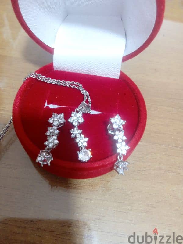 silver chain and earing 2