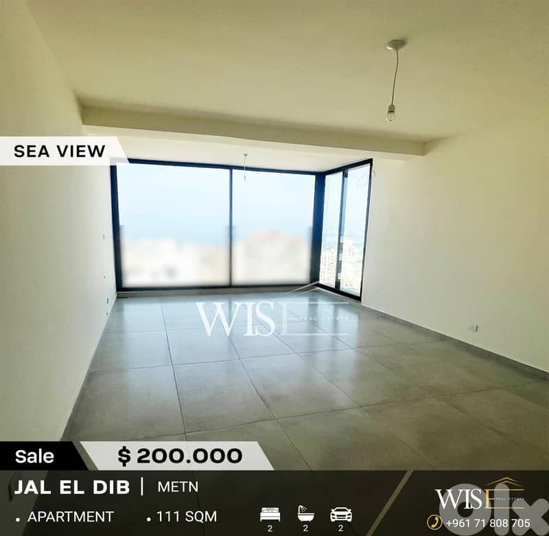 111 SQM Apartment for SALE in Jal El Dib! 0