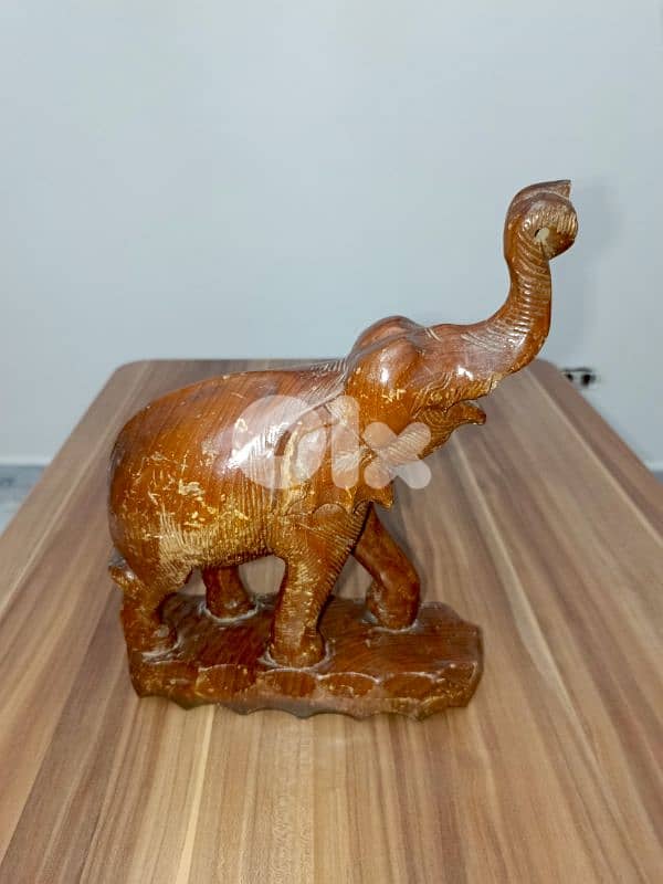 Vintage carved wood Elephant 1