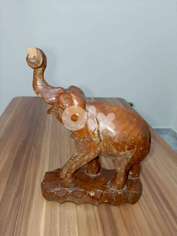 Vintage carved wood Elephant 4