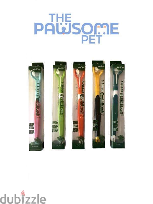 Pawsome's triple side toothbrush 0