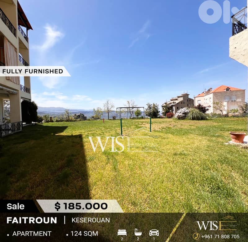 124 SQM fully furnished Apartment for SALE in Faitroun! 0