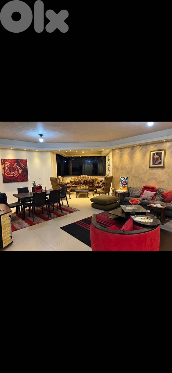 APARTMENT FOR SALE IN KFARYASINE (165SQ) FURNISHED,(KF-130) 0
