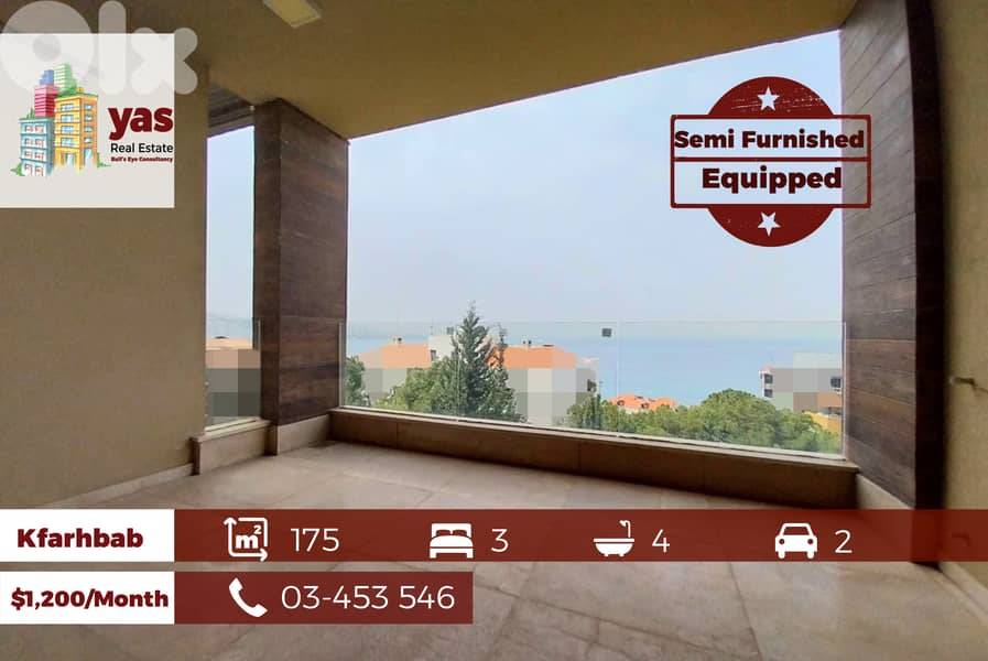 Kfarhbab 175m2 | Partly Furnished | Rent | Prime Location | IV 0