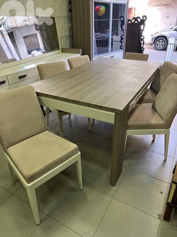 غرفة سفرة كاملة مستوردة من تركيا بعدا جديدة 0