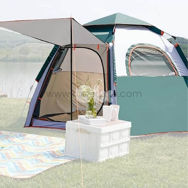 Automatic Pop-Up Camping Tent for 6-8 Campers – 2 Doors & Mesh Windows 8