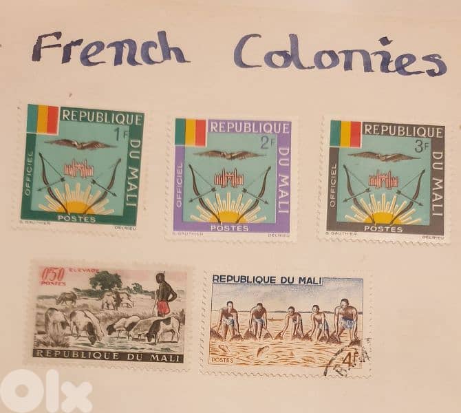 French Colonies old 63 stamps since 1960's lot# SFR-116 4