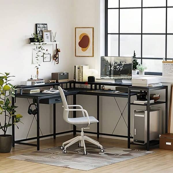L-shaped desk 10