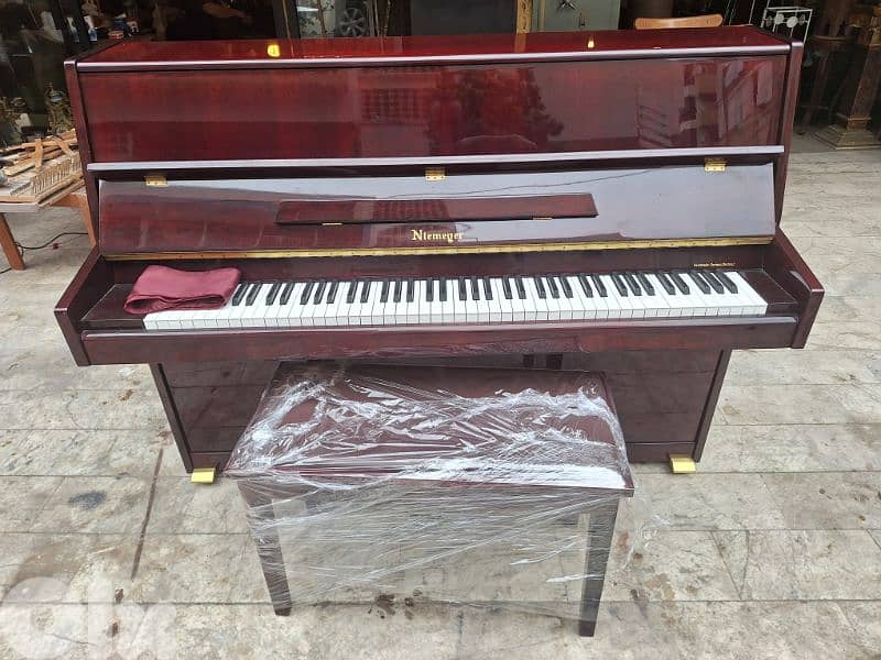 piano Germany 3 pedal like new original glossy brown colored 2