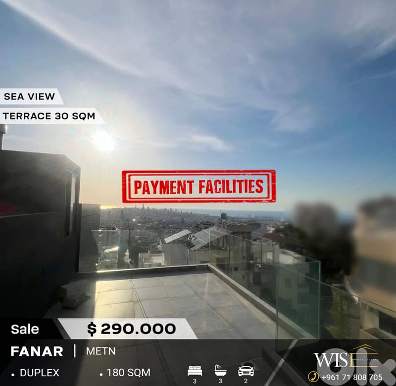 180 SQM Duplex for SALE in Fanar! 0