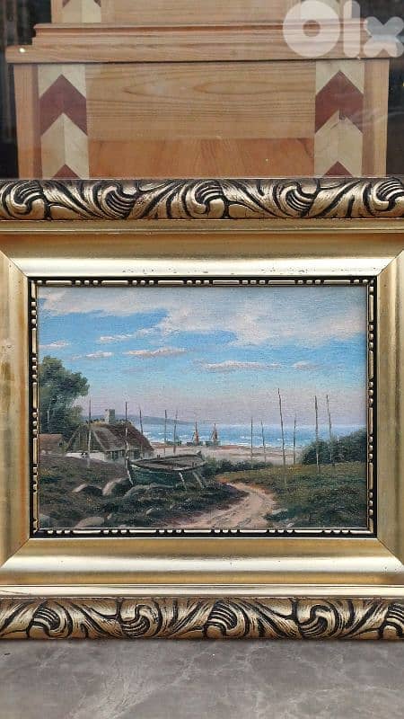 لوحة رسم زيتي اوروبية 1