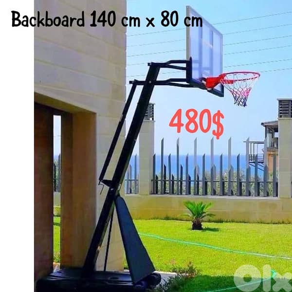 Portable Basketball hoop Manivel 140 cm x 80 cm 0