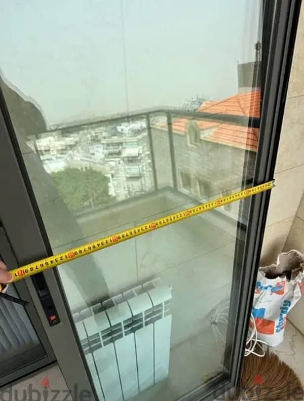 aluminum door double vitrage never used grey color 0