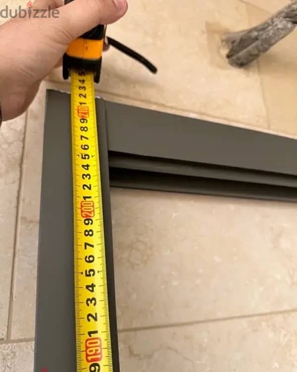 aluminum door double vitrage never used grey color 1