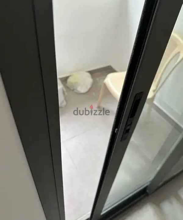 aluminum door double vitrage never used grey color 2