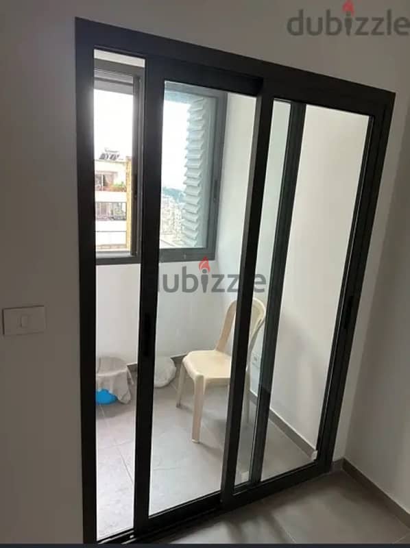 aluminum door double vitrage never used grey color 4