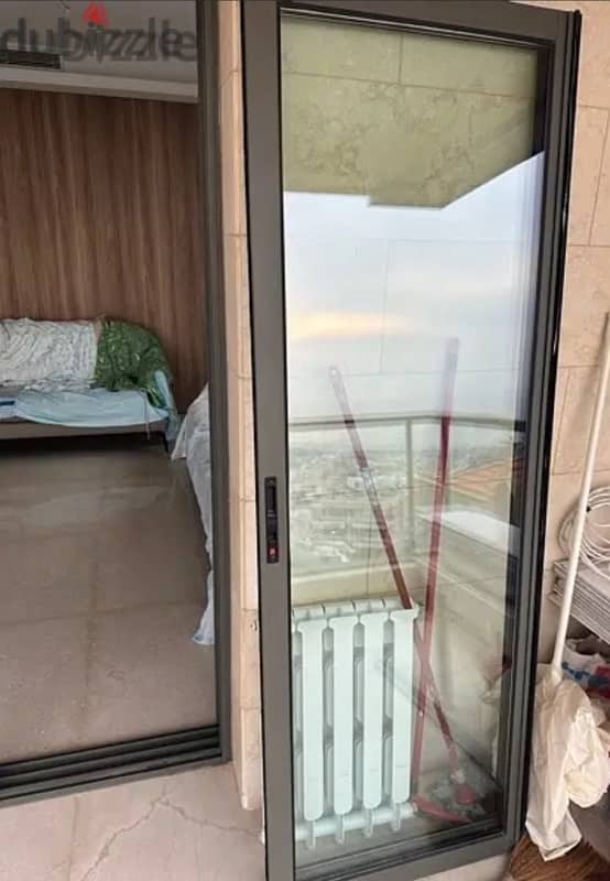 aluminum door double vitrage never used grey color 6