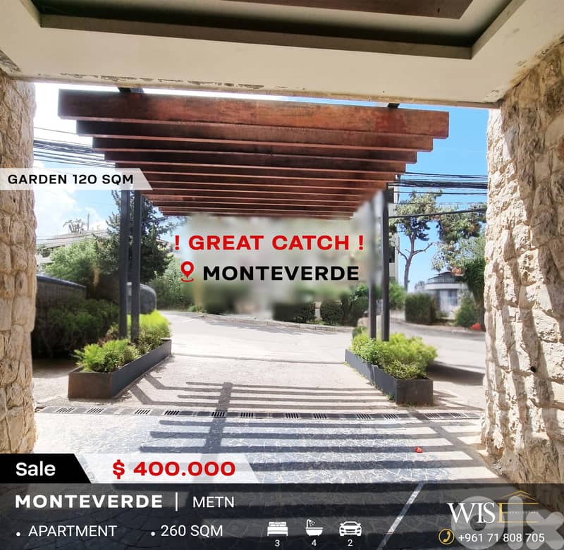 260 SQM Apartment for SALE in Monteverde ! 0