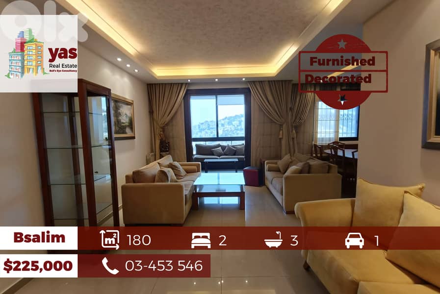 Bsalim 180m2 | Furnished  Flat | Calm Area | View | AA/MA 0