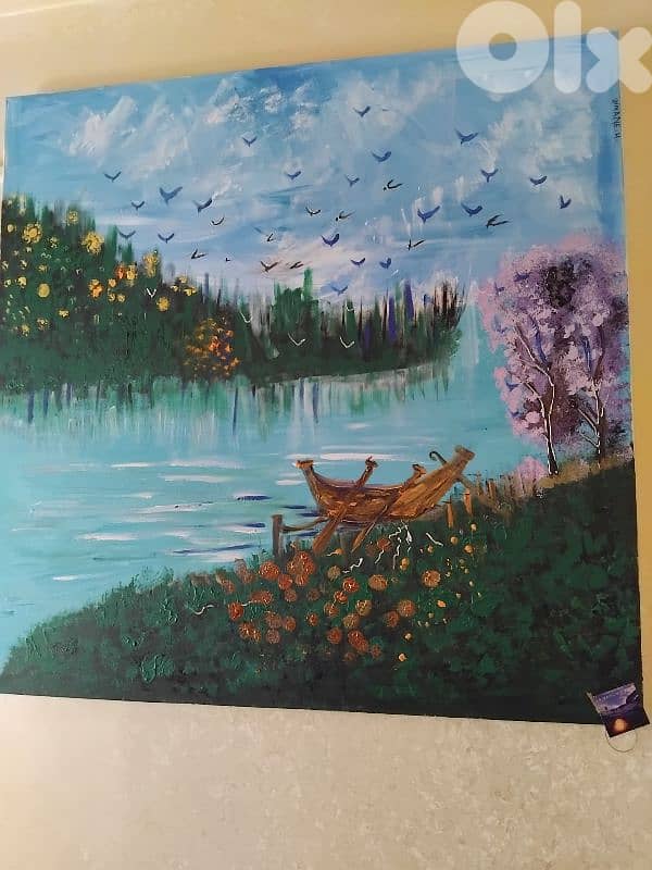 رسم زيتي على القماش يدويه 0