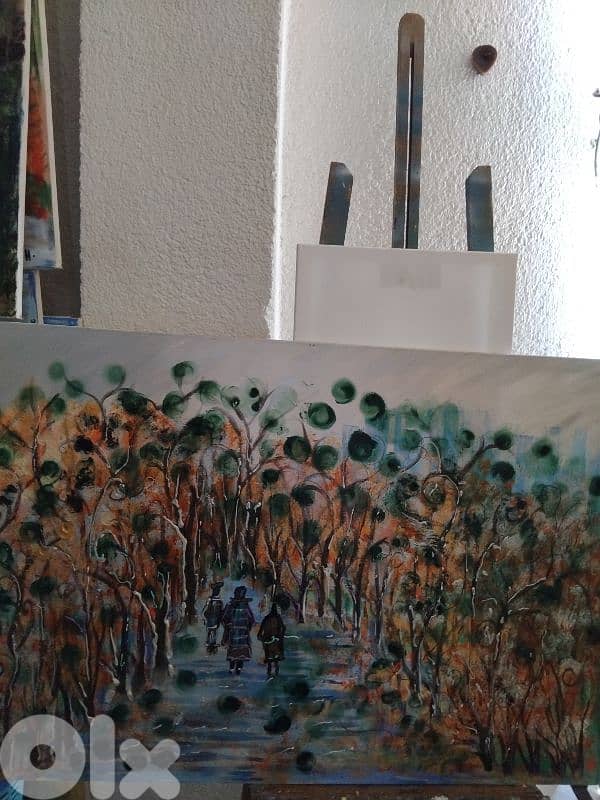 رسمزيتي  على  القماش يدويه 0