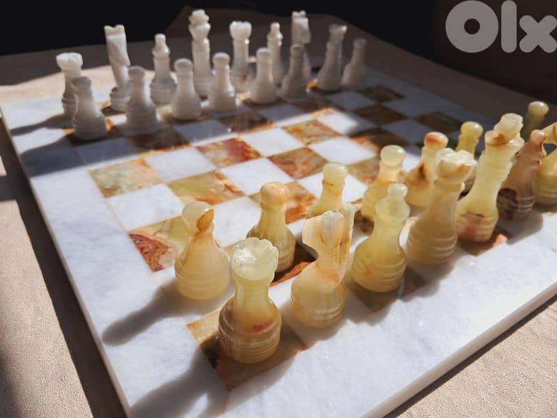 Original Natural Onyx Chess 40×40cm 1