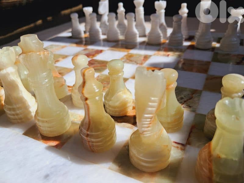Original Natural Onyx Chess 40×40cm 2