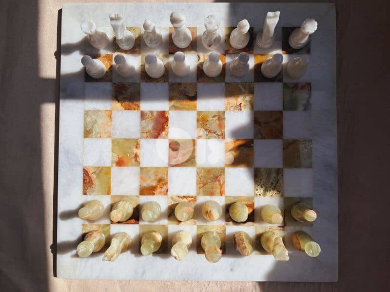 Original Natural Onyx Chess 40×40cm 4